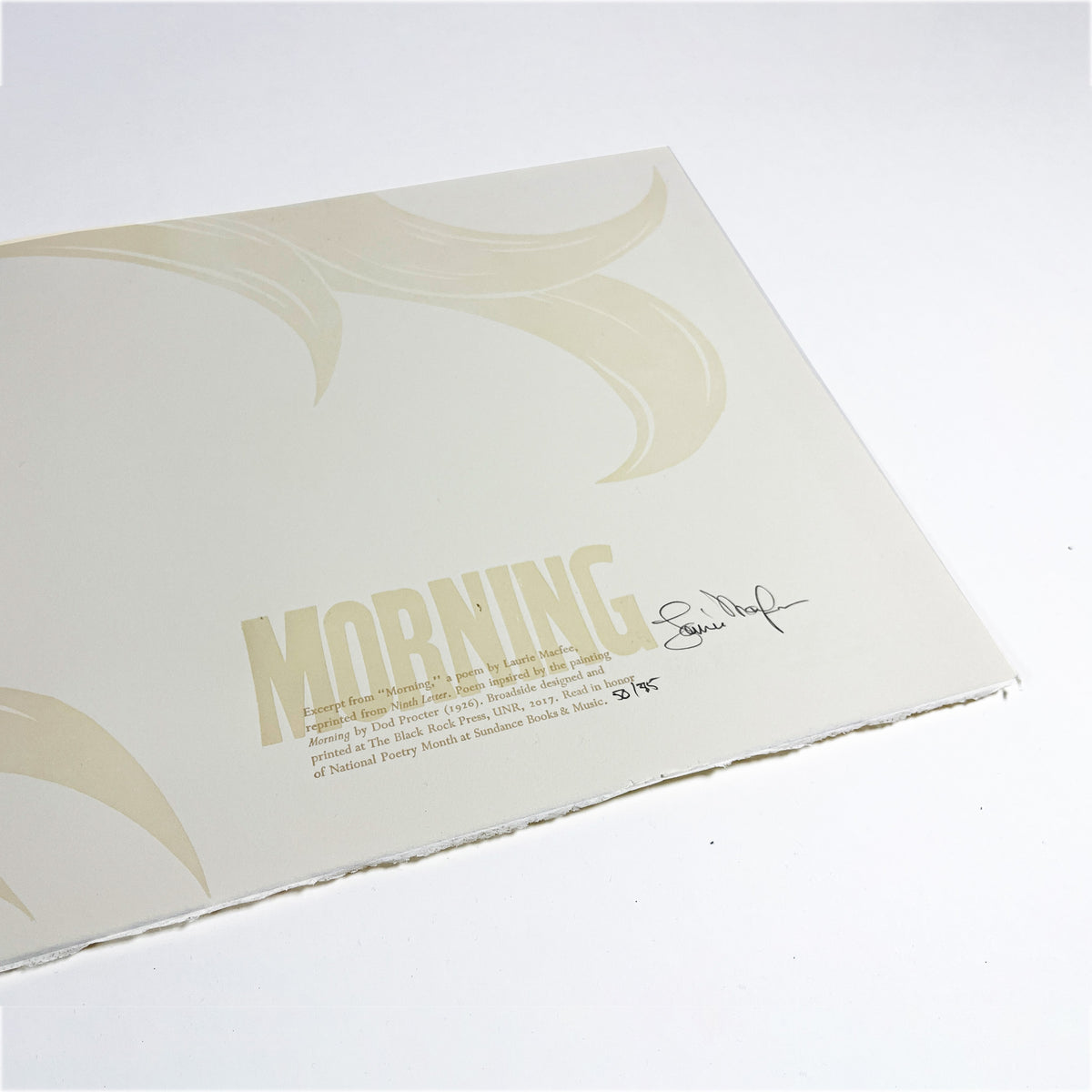 "Morning" Poem Broadside